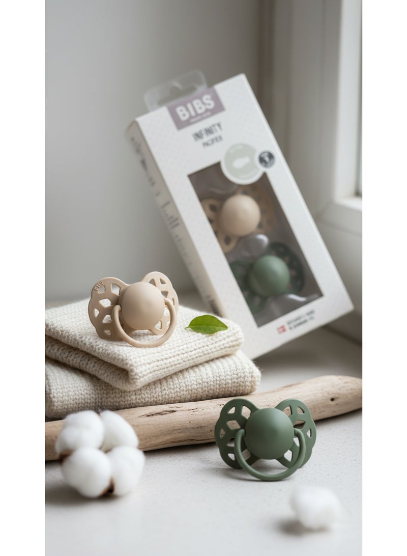 BIBS Pacifier Natural Rubber Round Nipple  0+M - Image 2