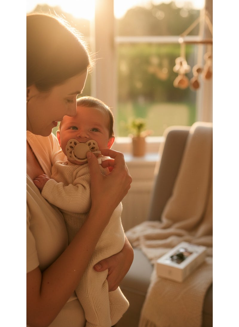 BIBS Pacifier Natural Rubber Round Nipple  0+M - Image 3