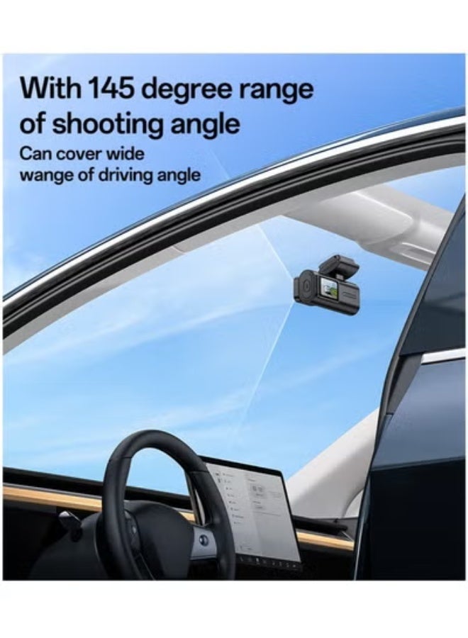 Yesido KM21 Car Dash Cam – 1.47" Screen Compact Driving Recorder, Wide-Angle HD Camera with Loop Recording, Night Vision, Motion Detection & G-Sensor for Accident Evidence, Parking Security & Road Safety – Black - Image 2