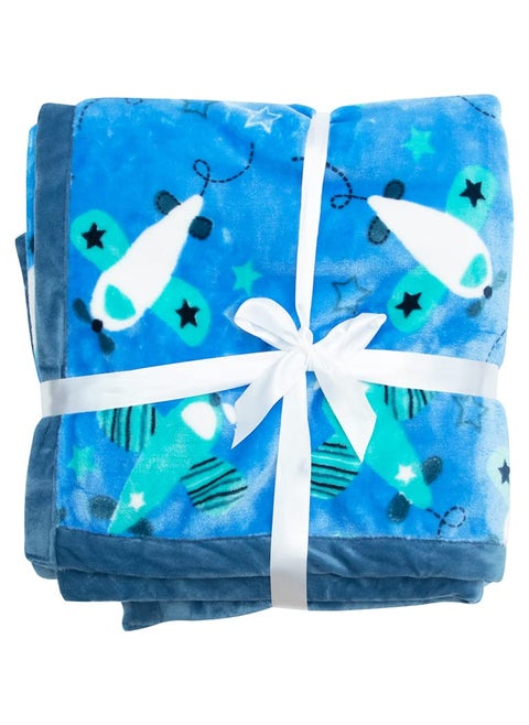 Mee Mee Soft Double Layer Baby Blanket (Blue) (390.0mm L X 90.0mm W)