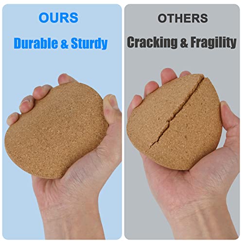 Adorever 8 Pcs Drink Coasters with Holder, Thicker Cork Coasters for Drinks Absorbent for Coffee Table Wooden Coaster Set Tabletop Protection Cup Mat Bar Kitchen Living Room House Home Decor Housewarming Gift - Image 3