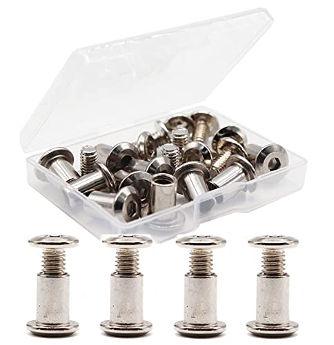 binifiMux 10-Pack M6 x 10mm Rivet Hex Socket Head Cap Connecting Bolt and Barrel Nut for Furniture - Image 1