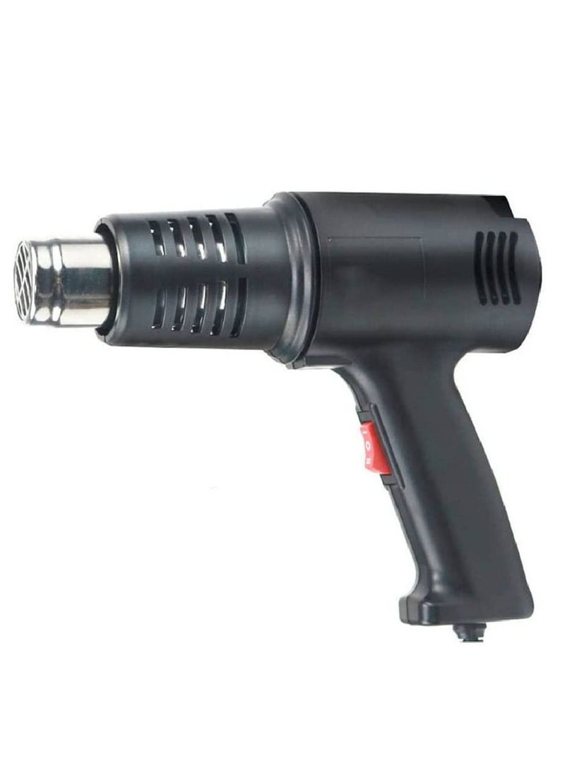Electric Professional Temperature Heat Gun With Accessories For Packing Material And Electronics Repair Black - Image 1