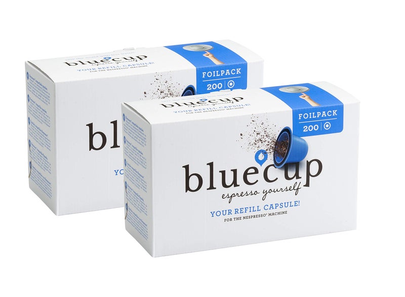 BLUECUP Lids for Bluecup Reusable Capsules Family Pack 400 pcs