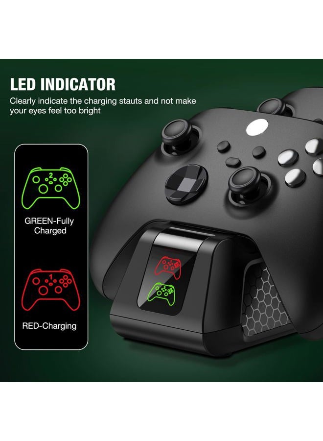 RJAD VERSAINSECT for Xbox One Controller Rechargeable Battery Packs for Xbox, 2x1800mAh Rechargeable Batteries for Xbox Series X/S&Xbox One/S/X/Elite Controller Charging Dock Station-4 Battery Covers - Image 4