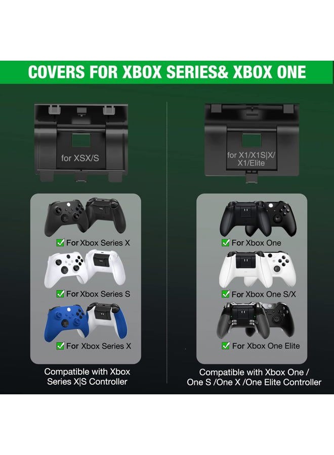 RJAD VERSAINSECT for Xbox One Controller Rechargeable Battery Packs for Xbox, 2x1800mAh Rechargeable Batteries for Xbox Series X/S&Xbox One/S/X/Elite Controller Charging Dock Station-4 Battery Covers - Image 3