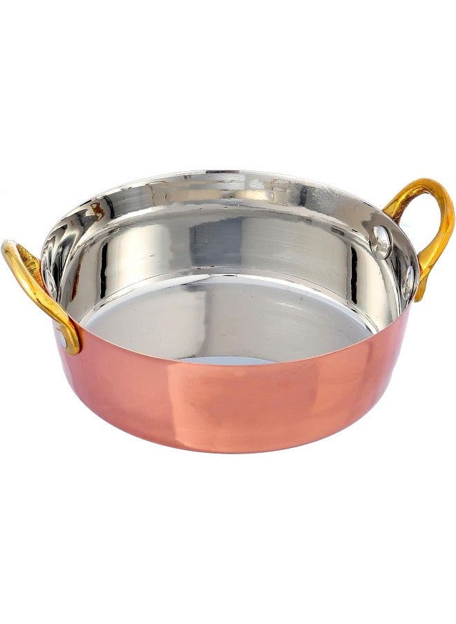 RAJ RAJ Copper Serving Dish, 15 CM, Silver, RSD003, 1 PC  - Image 1