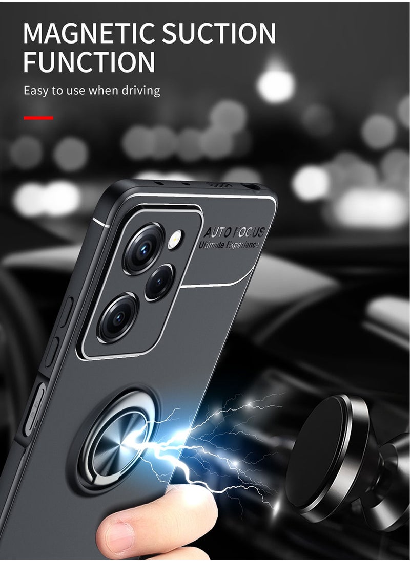 X-level - Xiaomi Redmi Note 12 Pro 5G/Poco X5 Pro 5G Case Cover Built-in 360° Rotate Ring Durable Camera len Shockproof Kickstand Phone Holder Protective shell Anti-drop Comfortable touch Accessory - Image 1