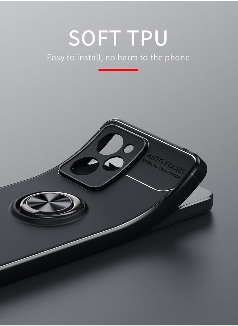 X-level - Xiaomi Redmi Note 12 Pro 5G/Poco X5 Pro 5G Case Cover Built-in 360° Rotate Ring Durable Camera len Shockproof Kickstand Phone Holder Protective shell Anti-drop Comfortable touch Accessory - Image 1
