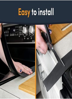 Oasisgalore 21 Inches Black Gap Filler Kitchen Adjustable Silicone Gap Cover for Stove Counter - Kitchen Stove Heat Resistant Cover Easy Clean  - Image 3