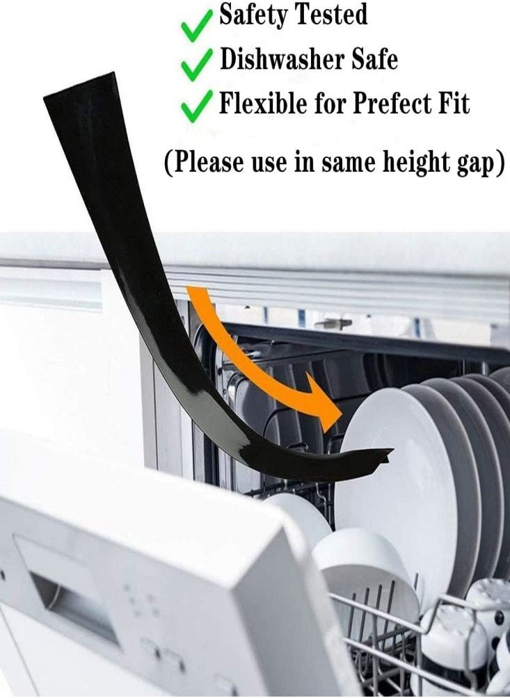 Oasisgalore 21 Inches Black Gap Filler Kitchen Adjustable Silicone Gap Cover for Stove Counter - Kitchen Stove Heat Resistant Cover Easy Clean  - Image 4
