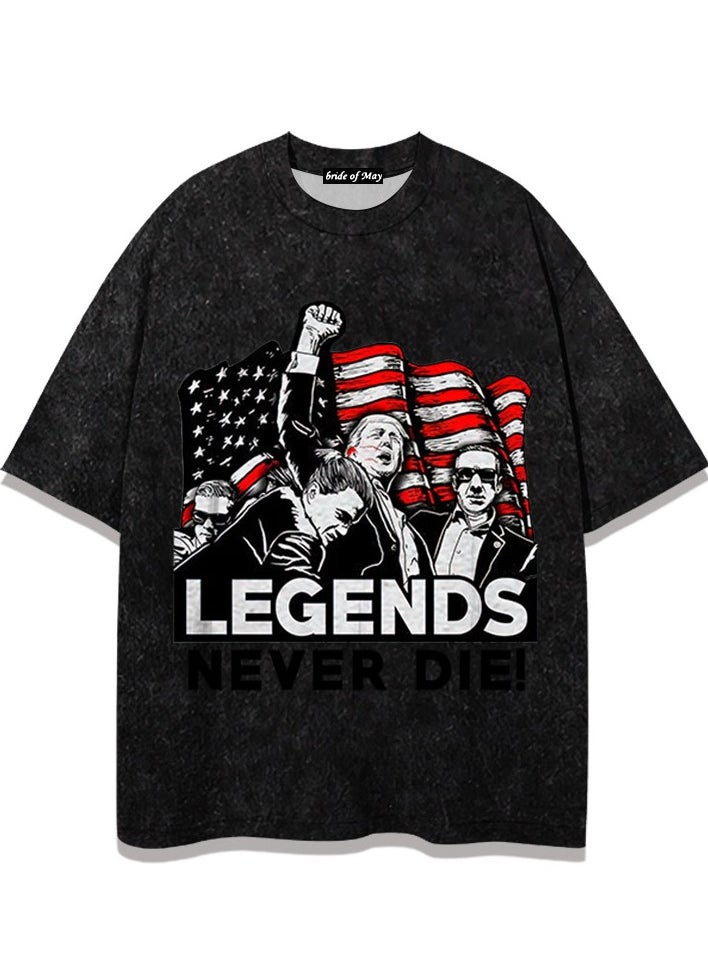 KUYING - New Trump Print Short Sleeved Shirt - Image 1