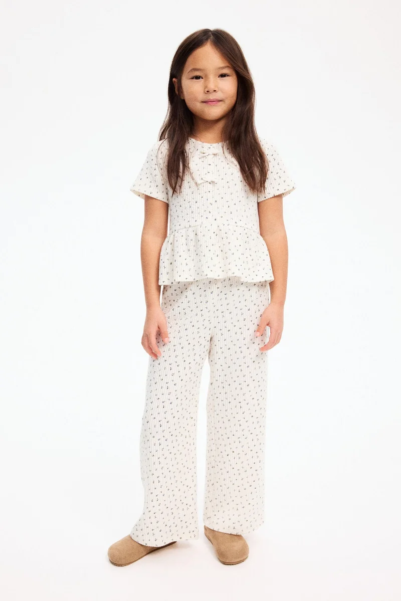 اتش اند ام طقم جيرسيه بملمس بارز - عبوة من قطعتين