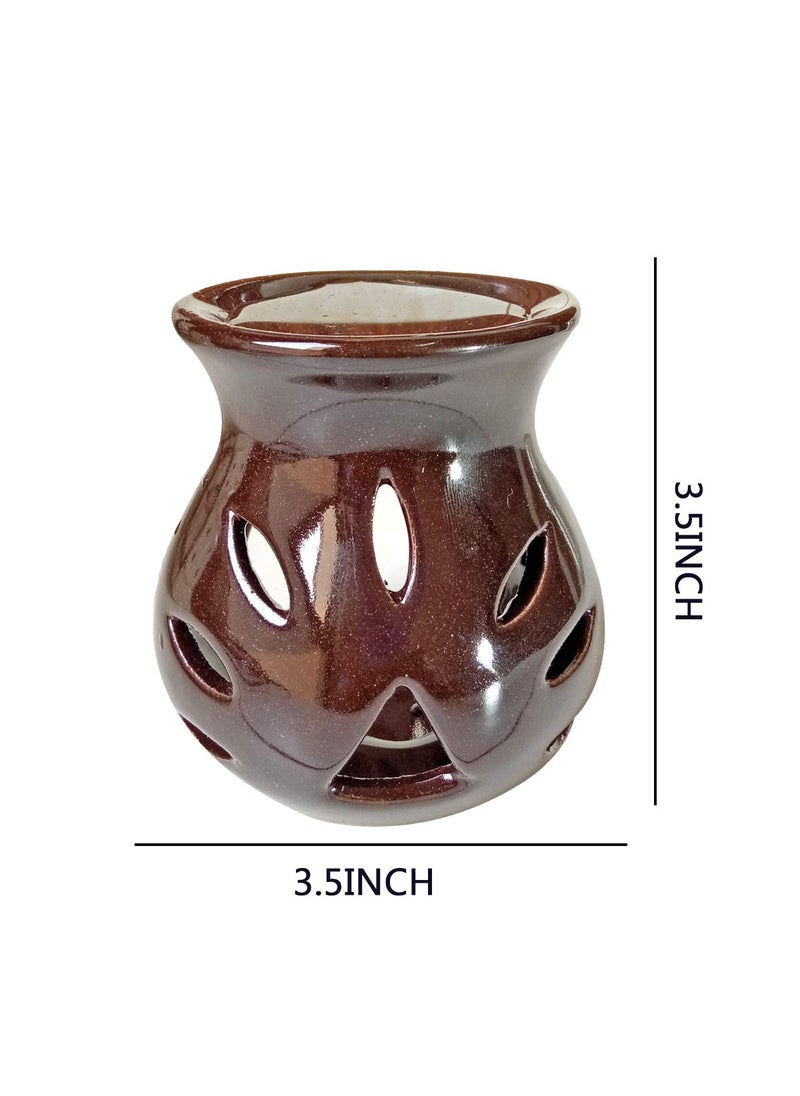 Aatiutik Aatiutik Ceramic Aroma Diffuser Oil Burner Home Fragrance with Lemongrass Lavender Aroma Oil 2 Tlight Free for Home Office Hotel Spa  - Image 5