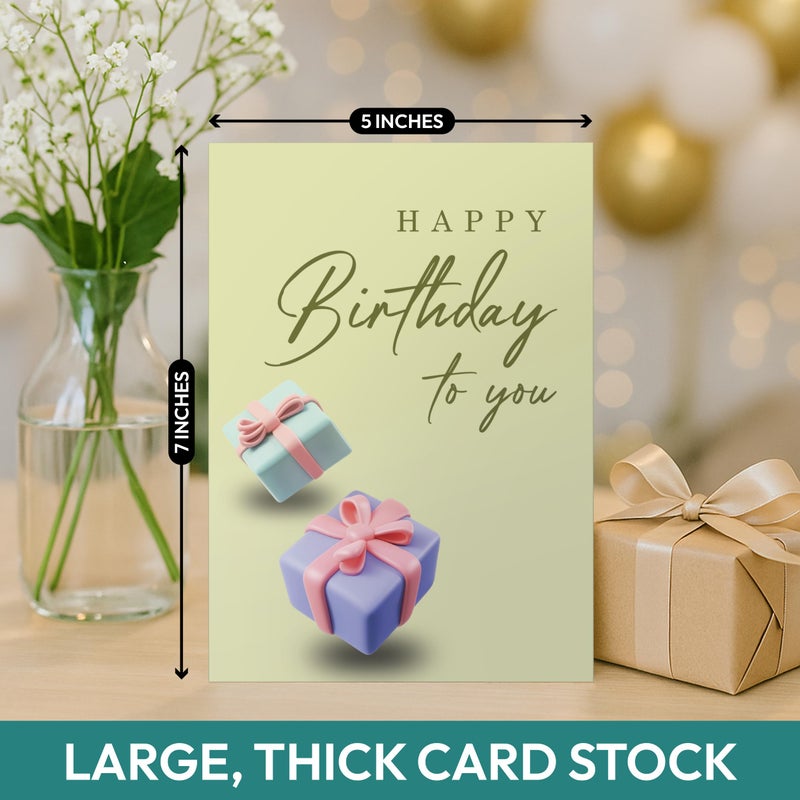 Only Zest 20 Pack Assorted Happy Birthday Cards Bulk Boxed Set - Thick 5x7 Inch Card Assortment with Envelopes & Stickers, Unique Message Inside for Women, Kids, Friends, Office, Work, Family - Image 3