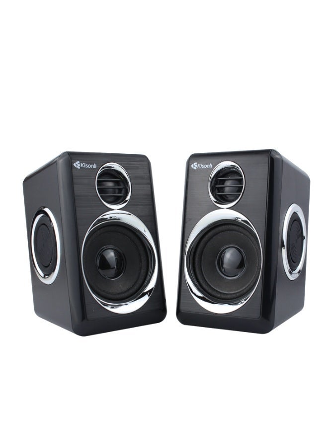 Kisonli T-005 Professional Speakers Set 2.0 Multimedia Speaker for Mobile Phones - Image 4