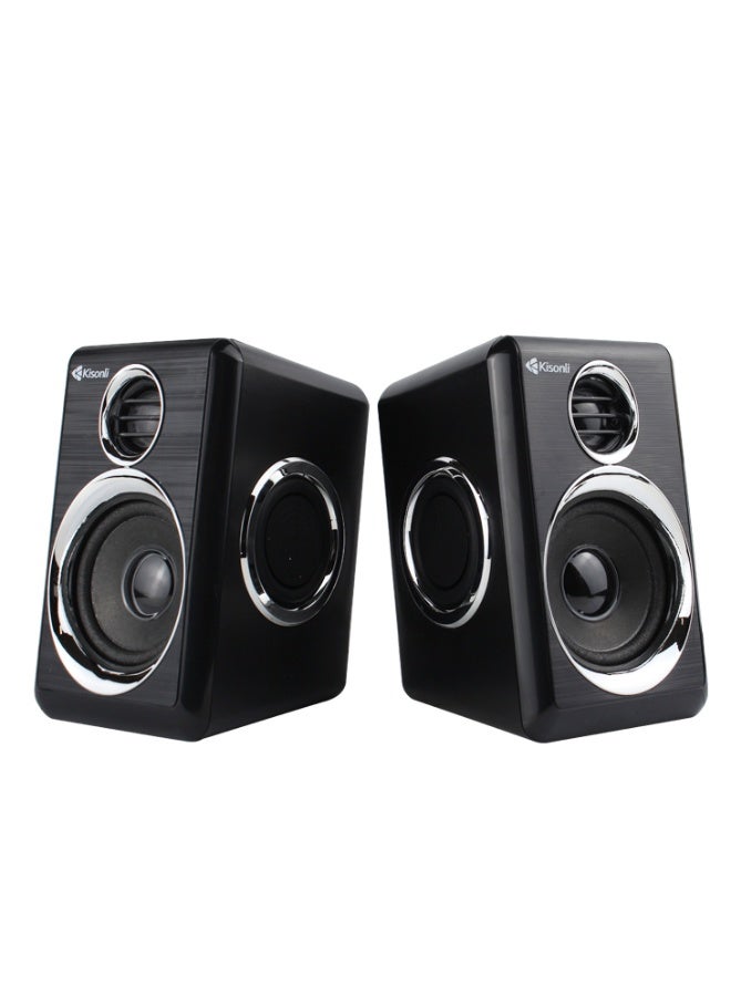 Kisonli T-005 Professional Speakers Set 2.0 Multimedia Speaker for Mobile Phones - Image 3