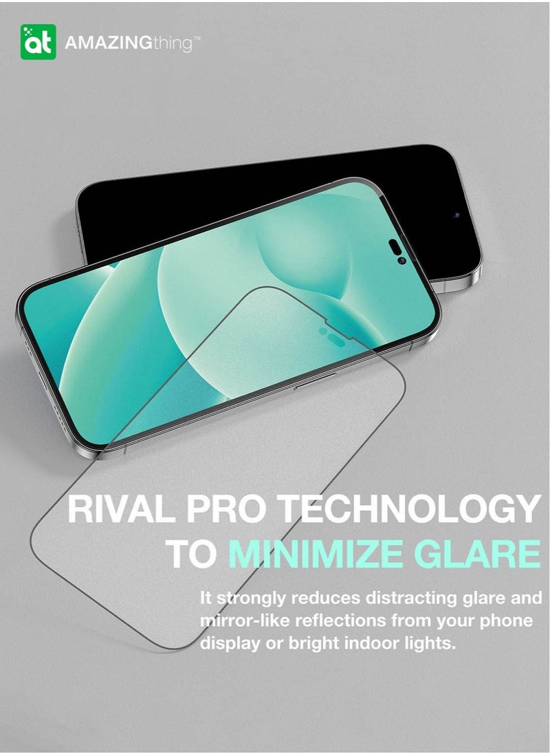 AMAZINGthing Anti Glare Supreme Tempered Glass Screen Protector for iPhone 14 Pro (6.1 inch) with Dust Free Omni Technology and Easy Install Tray - Matte 2.75D  - Image 5