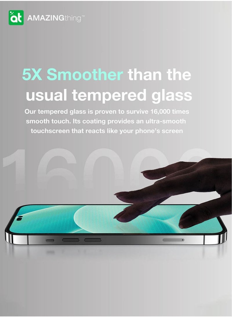 AMAZINGthing Anti Glare Supreme Tempered Glass Screen Protector for iPhone 14 Pro (6.1 inch) with Dust Free Omni Technology and Easy Install Tray - Matte 2.75D  - Image 2