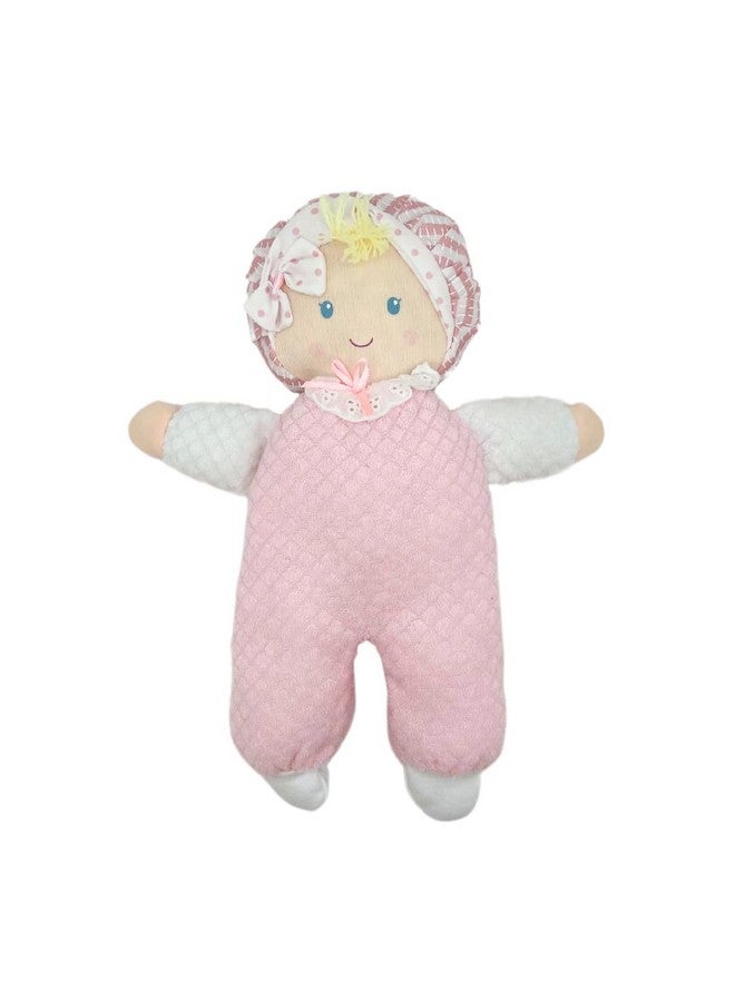 Genius Baby Toys Genius Baby Toys Soft Baby Doll - Cuddly and Soft - Perfect First Baby Doll for Infants and Toddler - Cute Pink and White Outfit - No Hard Parts - Nontoxic First Doll - Perfect for Baby Shower - Image 1