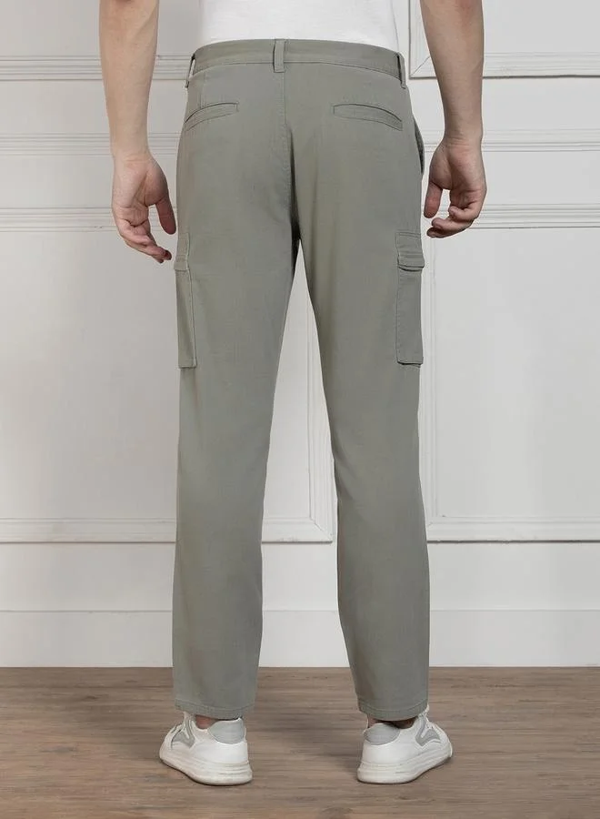Dennis Lingo Men's Sage Green Cargo Trousers - Straight Fit Urban Style