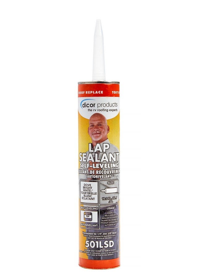 Dicor 501Lsd 1 Haps Free Self Leveling Lap Sealant For Horizontal Surfaces 10.3 Oz Dove (Bright White) Secure Ideal For Rv Roofing Maintenance Repair Appliance Application - Image 1