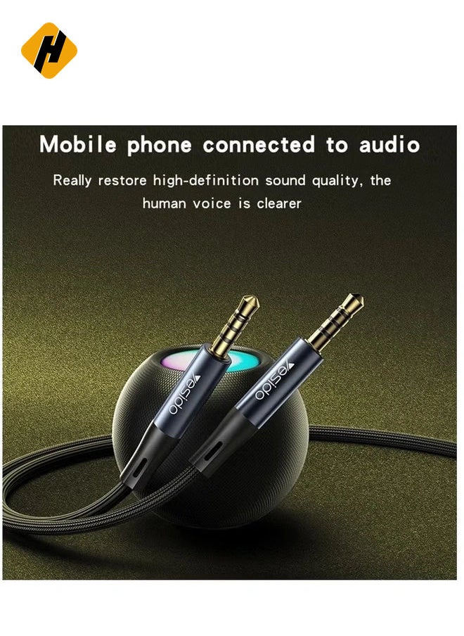 HuHa Yesido YAU43 3.5mm to 3.5mm AUX Audio Adapter Cable, Length: 1m YAU43  - Image 2
