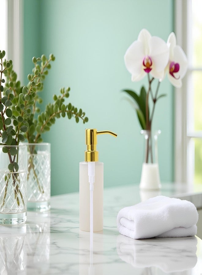 Junfamilee 1Pc Gold One Size Soap Dispenser Pump Replacement/Liquid Bottle Soap Pumps, Metal Bronze Soap Lotion Container Countertop Soap Dispensers,Bathroom,Holders and Dispensers - Image 4