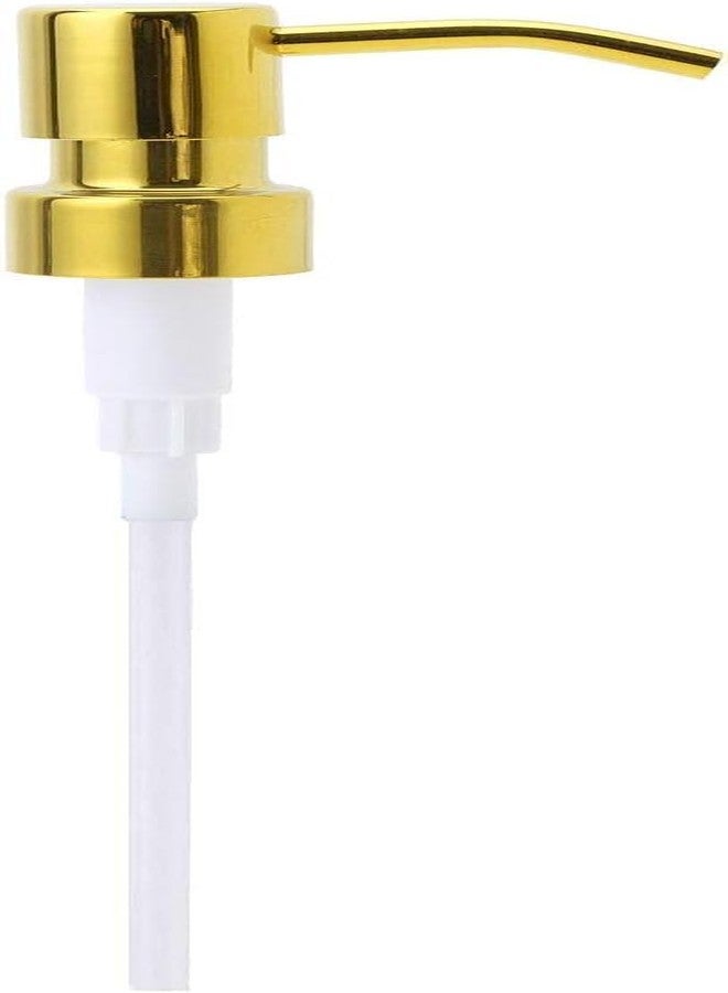 Junfamilee 1Pc Gold One Size Soap Dispenser Pump Replacement/Liquid Bottle Soap Pumps, Metal Bronze Soap Lotion Container Countertop Soap Dispensers,Bathroom,Holders and Dispensers - Image 1