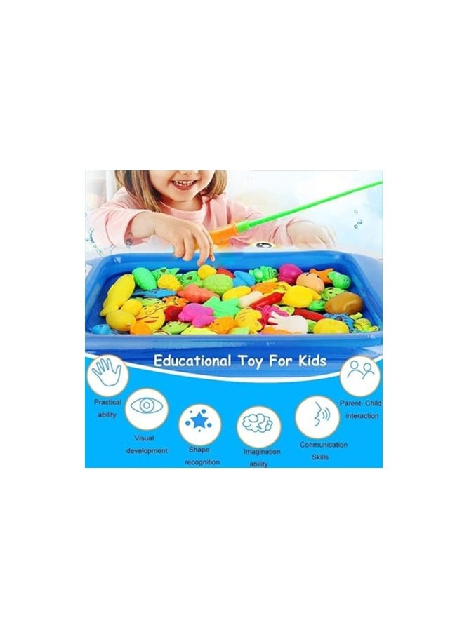 HAVEN Kids Fishing Game – Magnetic Fish Playset with Pool & Inflator, 50-Piece Set - Image 4