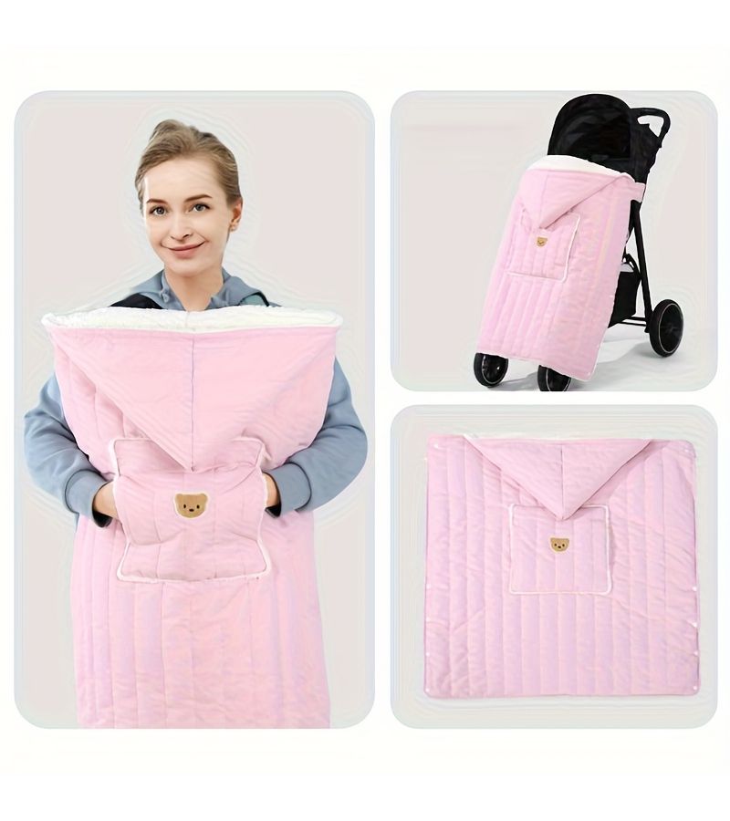 Baby Stroller Blanket Winter Warm Windproof Cape For Outdoor Outings - Image 4