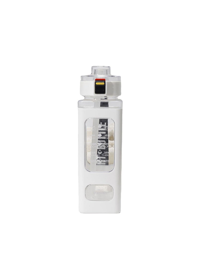 Water Bottles with Times to Drink and Straw Motivational Water Bottle with Time Marker Leakproof & BPA Free Drinking Sports Water Bottle for Fitness, Gym & Outdoor - Image 1