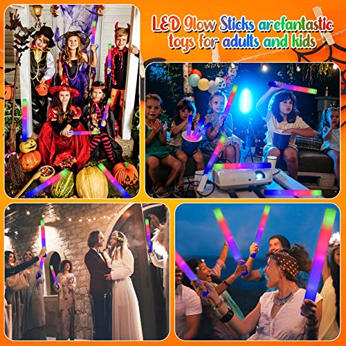LifBetter Glow Sticks Bulk - 20Pcs LED Foam Sticks Glow Batons with Three Modes Party Flashing Light DJ Wands,for Festivals,Parties, Raves,Concert,Halloween - Image 5