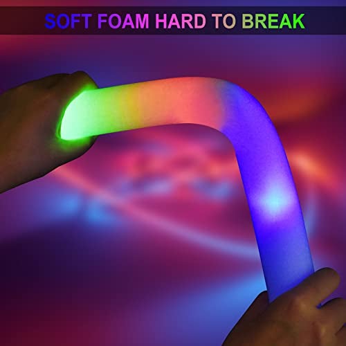 LifBetter Glow Sticks Bulk - 20Pcs LED Foam Sticks Glow Batons with Three Modes Party Flashing Light DJ Wands,for Festivals,Parties, Raves,Concert,Halloween - Image 2