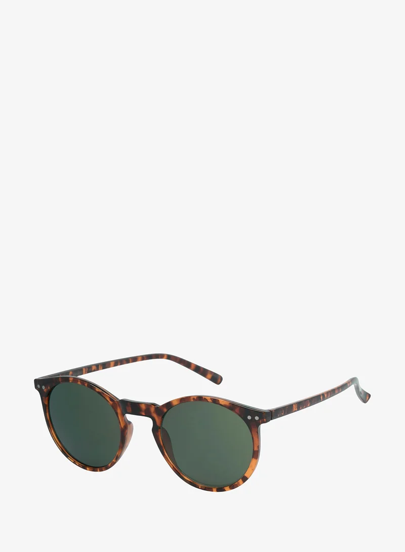 جاك اند جونز Tortoise Shell Round Sunglasses
