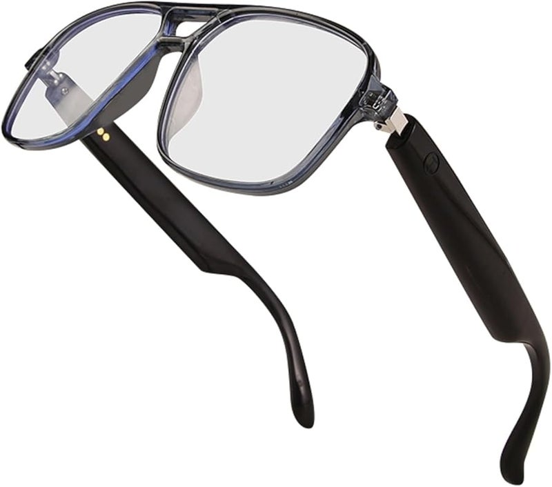 Blue Photochromic Smart AI Glasses with Bluetooth Speakers for Men and Women - Image 2