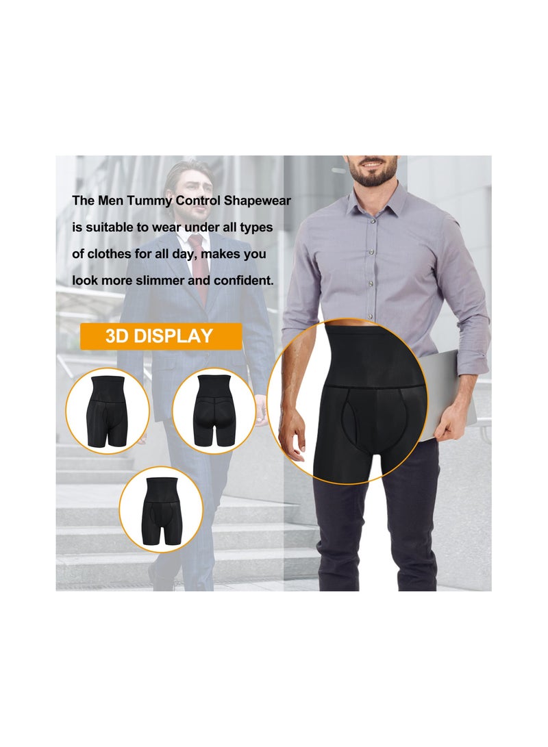 SOLARAE Men's High Waist Tummy Control Shorts, Slimming Body Shaper Boxer Briefs, Seamless Anti-Curling Girdle Underwear, XL Size Shapewear for a Sleek Silhouette. - Image 2