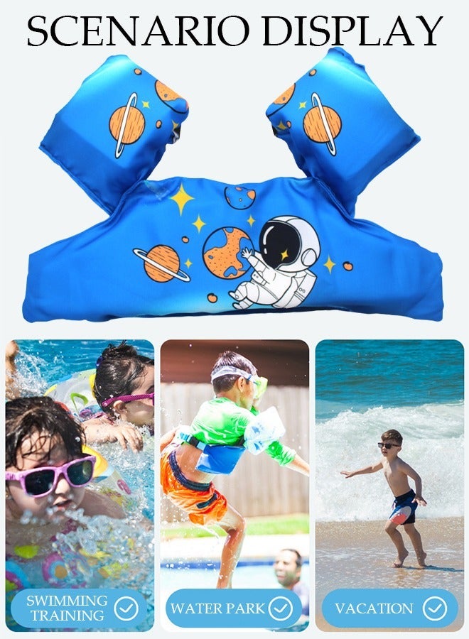 DUNISO Swimming Vest for Kids, Inflatable Floating Sleeve Swim Arm Band Cartoon Swimming Wings Pool Float Vests Sleeves Shoulder Straps Arm Floaties for Children Learn to Swim Training Equipment - Image 3