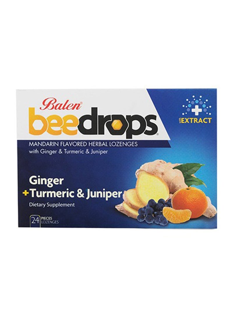 Beedrops Mandarin Flavored Herbal Drops Ginger 24Tab