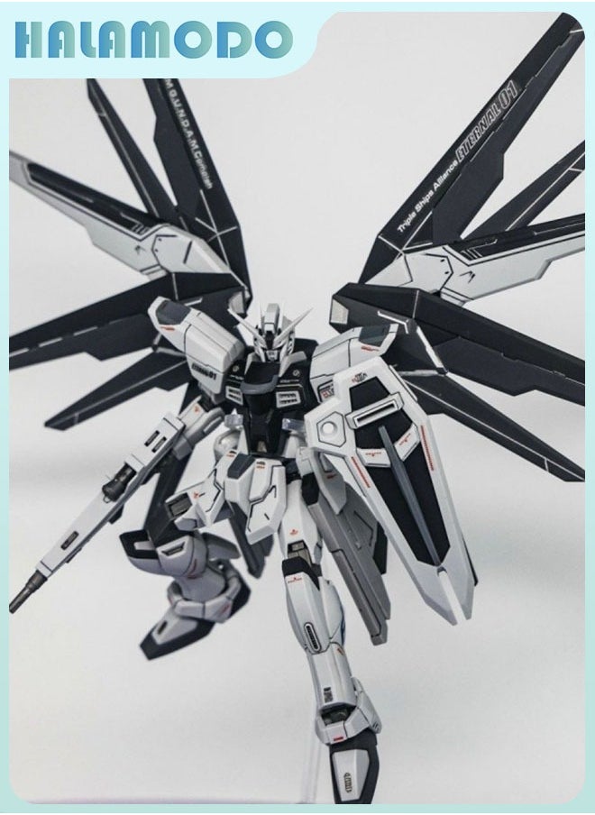 Gundam Jimoshe Unactivated Color Scheme Reborn Freedom Action Figure Mecha Assembly Model with Stand, a Super Cool Desktop Decoration, an Assembly Toy Loved by Both Boys and Girls