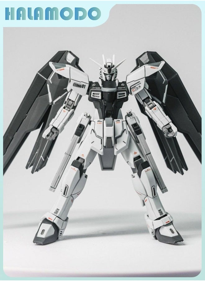 Gundam Jimoshe Unactivated Color Scheme Reborn Freedom Action Figure Mecha Assembly Model with Stand, a Super Cool Desktop Decoration, an Assembly Toy Loved by Both Boys and Girls