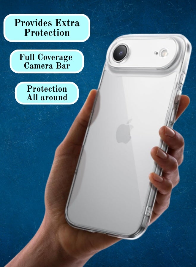 iPhone 17 Air Clear/transparent Case Cover with Military Grade Protection |Shock-Absorbing Corners | Full Camera Coverage | Ultra Slim | Extra Raised Edge Clear - Image 3