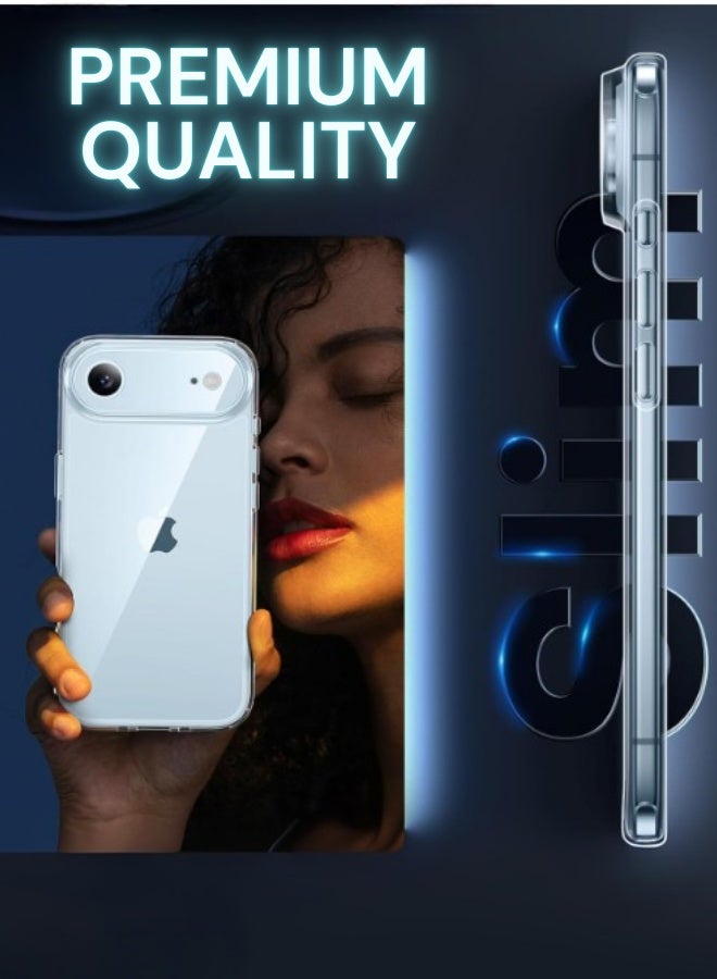 iPhone 17 Air Clear/transparent Case Cover with Military Grade Protection |Shock-Absorbing Corners | Full Camera Coverage | Ultra Slim | Extra Raised Edge Clear - Image 5