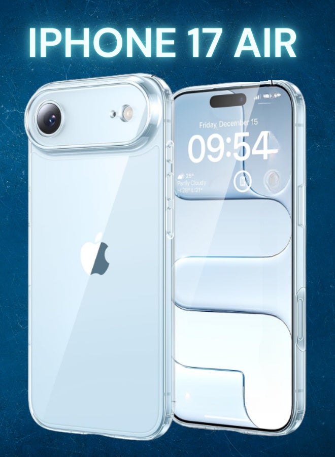 iPhone 17 Air Clear/transparent Case Cover with Military Grade Protection |Shock-Absorbing Corners | Full Camera Coverage | Ultra Slim | Extra Raised Edge Clear - Image 1