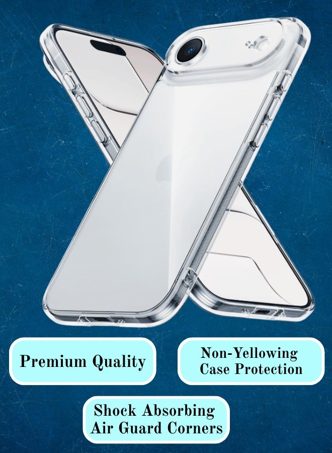 iPhone 17 Air Clear/transparent Case Cover with Military Grade Protection |Shock-Absorbing Corners | Full Camera Coverage | Ultra Slim | Extra Raised Edge Clear - Image 2