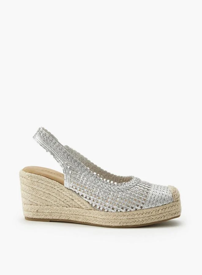 Peppermint SILVER Women Espadrille Slingback Mules for Women | Best Price UAE