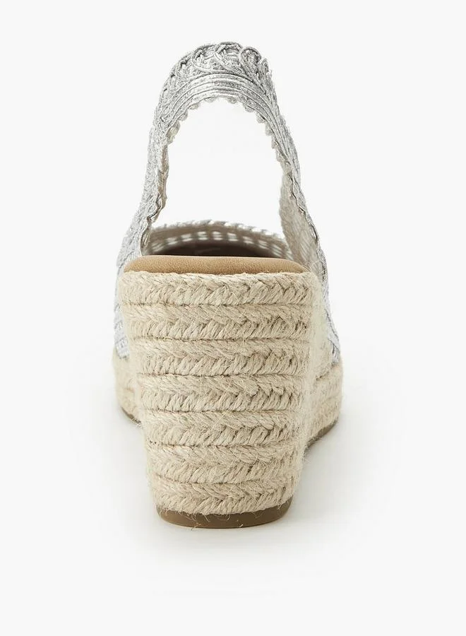 Peppermint SILVER Women Espadrille Slingback Mules for Women | Best Price UAE