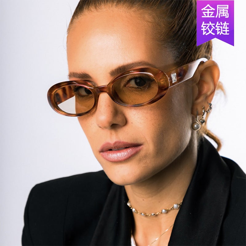 Small Frame Oval Sunglasses 2025 New Korean Sunglasses Little Red Book Fashion Retro All-match Personalized Sunglasses - Image 5