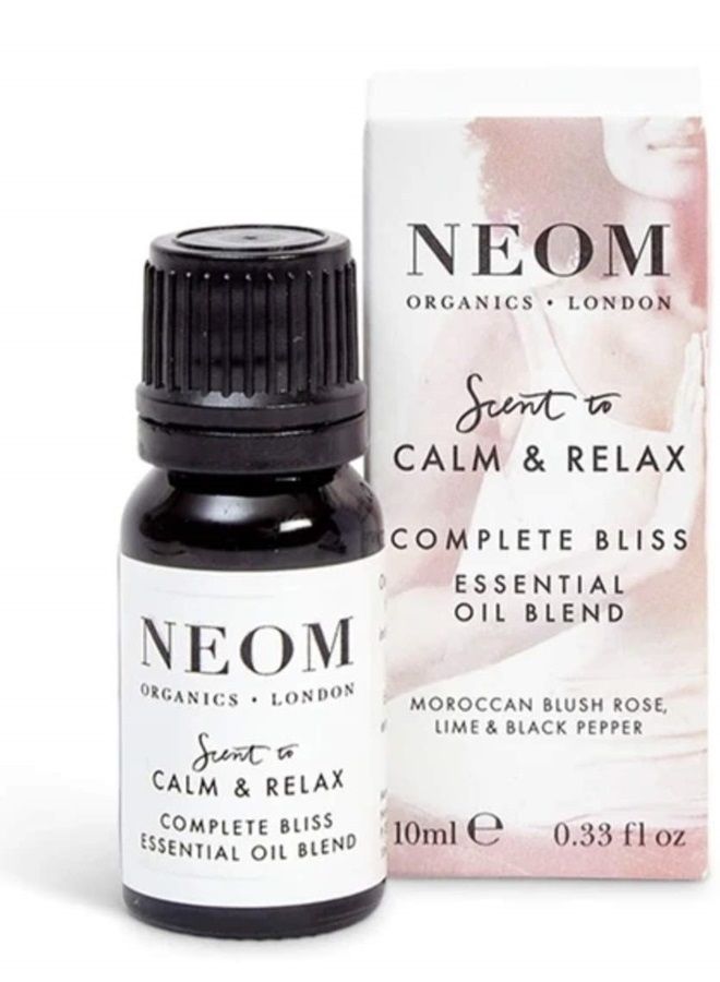 NEOM - Complete Bliss Essential Oil Blend, 10ml | Blush Rose, Lime & Black Pepper | Scent to Calm & Relax Range | 100% Natural Fragrance - Image 1