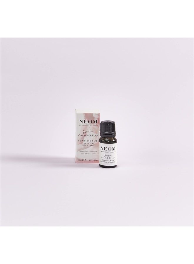 NEOM - Complete Bliss Essential Oil Blend, 10ml | Blush Rose, Lime & Black Pepper | Scent to Calm & Relax Range | 100% Natural Fragrance - Image 2